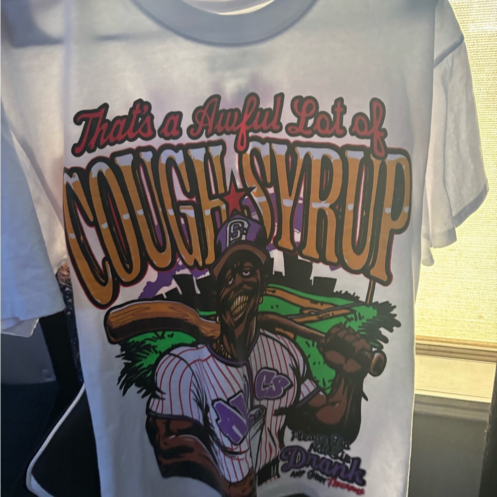 White Graphic Tee with Colorful Print